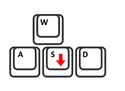 S key being pressed