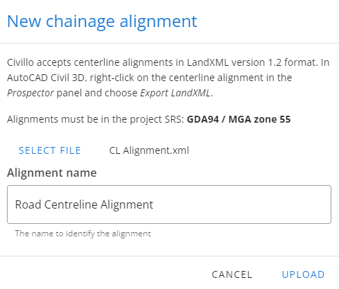 Choose file and set name