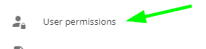 Finding 'User Permissions' button in the sidebar