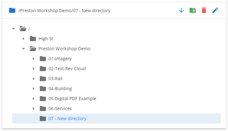 selected directory to assign layer to