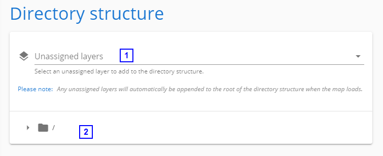 Layer directory structure management page