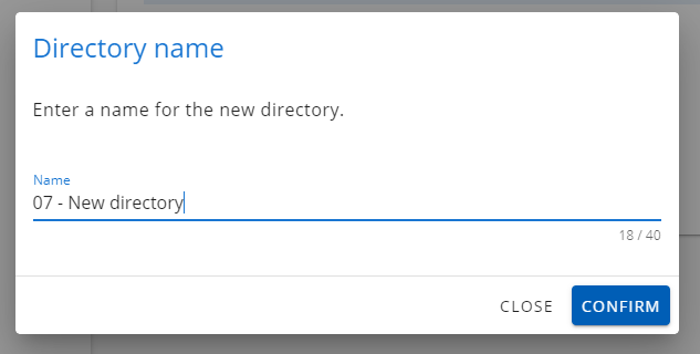 create directory dialog