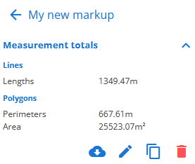 Viewing measurement totals