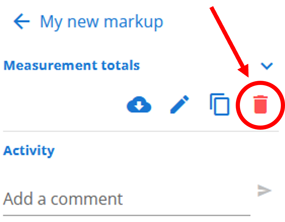 Deleting a markup