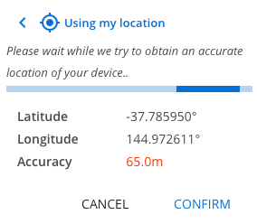 Giving location permission