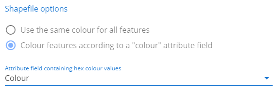 Customising shapefile options