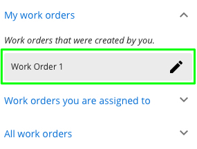 Viewing work orders